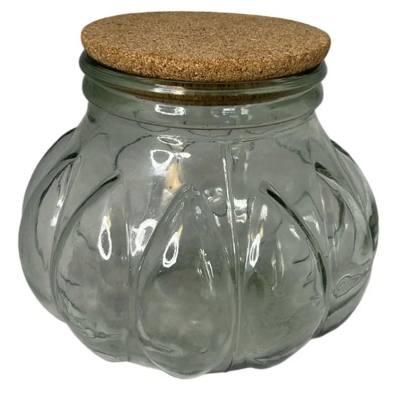 Vintage Italglass Cork Top Apothecary Canister Large Capacity - Picture 1 of 9